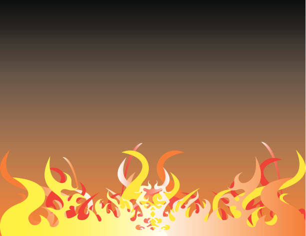 flames vector art illustration