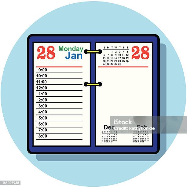 Icona Calendario Da Scrivania - Immagini vettoriali stock e altre immagini di Calendario - Calendario, Routine, Affari