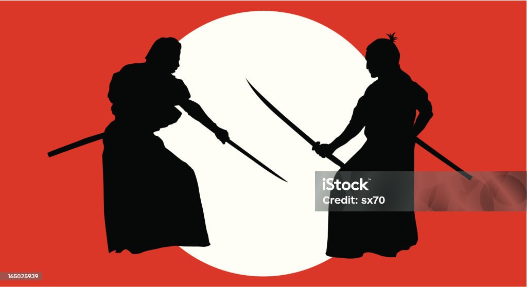 Knights of Japan or  Samurai ( Vector ) Warriors. Samurai stock vector