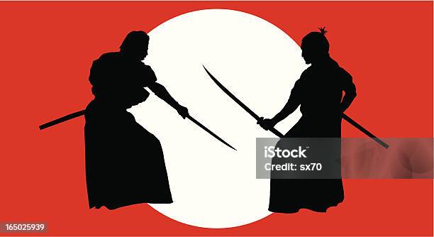 Knights Of Japan Or Samurai Stock Illustration - Download Image Now - Samurai, In Silhouette, Japanese Culture