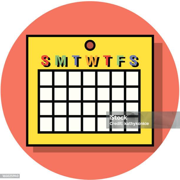 Ilustración de Icono De Calendario Montaje y más Vectores Libres de Derechos de Calendario - Calendario, Clip Art, Colgar