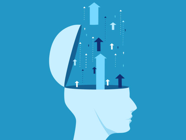 istock arrow shoots out of head. concept of development 1650259711