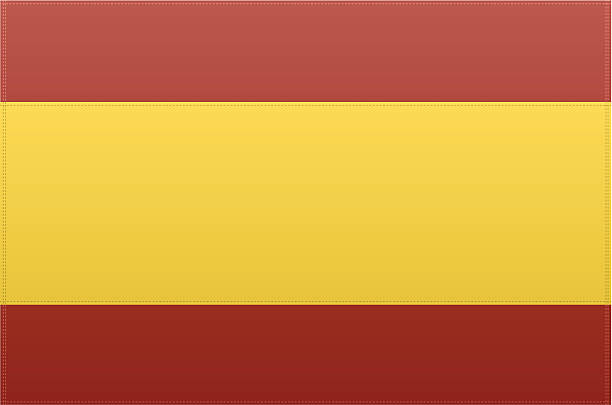 flaga hiszpanii (wektor - stitchflag stock illustrations