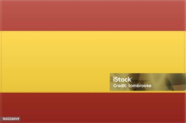 Bandeira Da Espanha Vector - Arte vetorial de stock e mais imagens de Bandeira - Bandeira, Costurar, Encosta