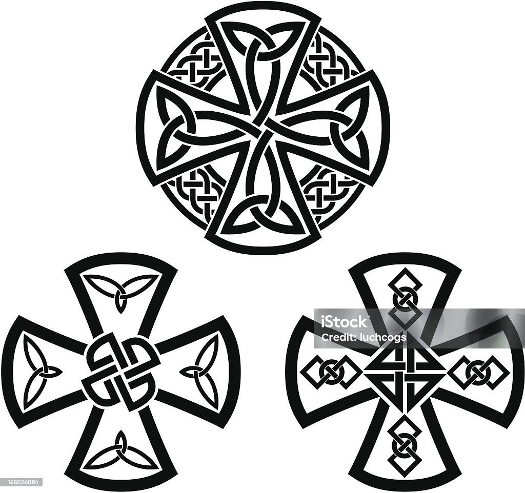 Celtic crosses These are original designs I created for use as spot illustrations on invitations and advertisements. Celtic Cross stock vector