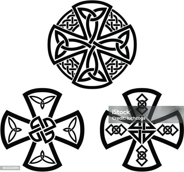 Celtic Crosses Stock Illustration - Download Image Now - Celtic Cross, Celtic Style, Religious Cross