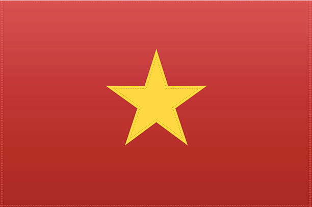 flaga wietnamu (wektor - stitchflag stock illustrations