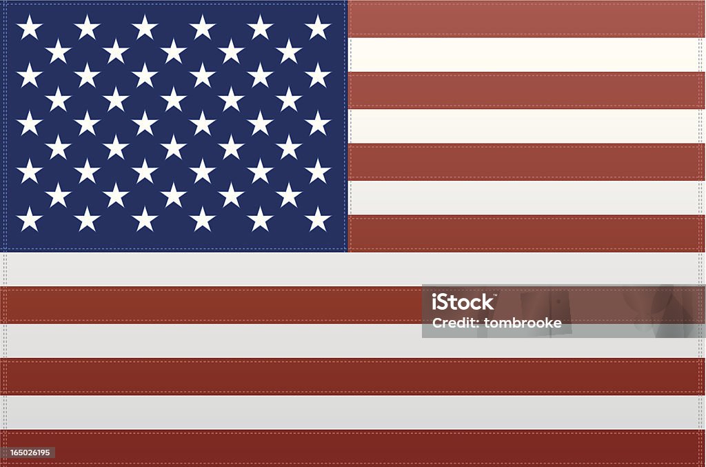 Drapeau des États-Unis (vecteur - clipart vectoriel de Coudre libre de droits