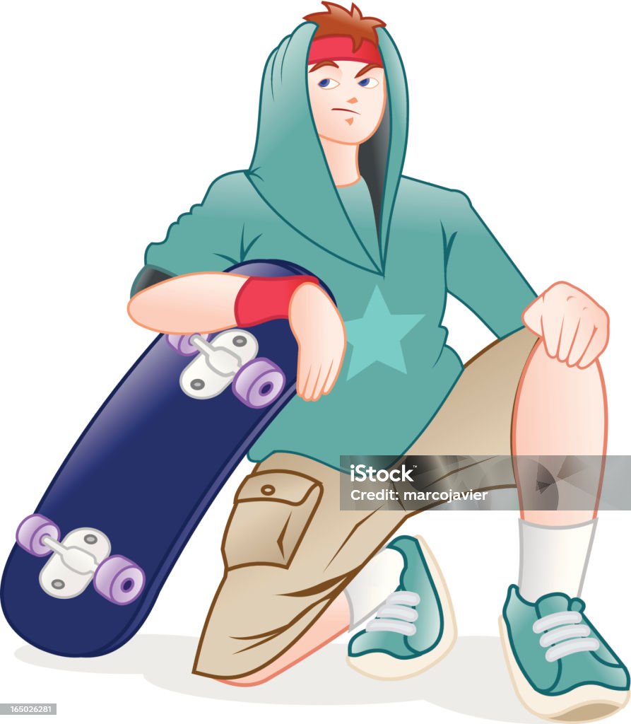 Menino de estilo de vida de skater pessoas - Royalty-free Skate - Atividade Recreativa arte vetorial