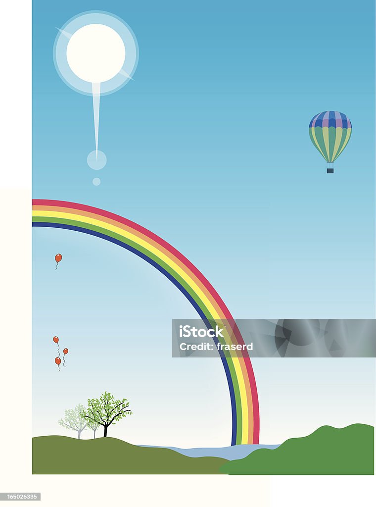Hot air balloon - Векторная графика Блестящий роялти-фри