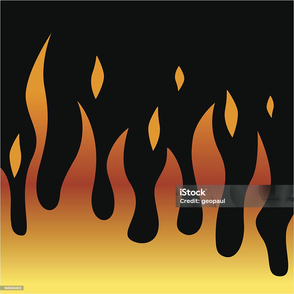 Пламя - Векторная графика Бушующее пламя роялти-фри