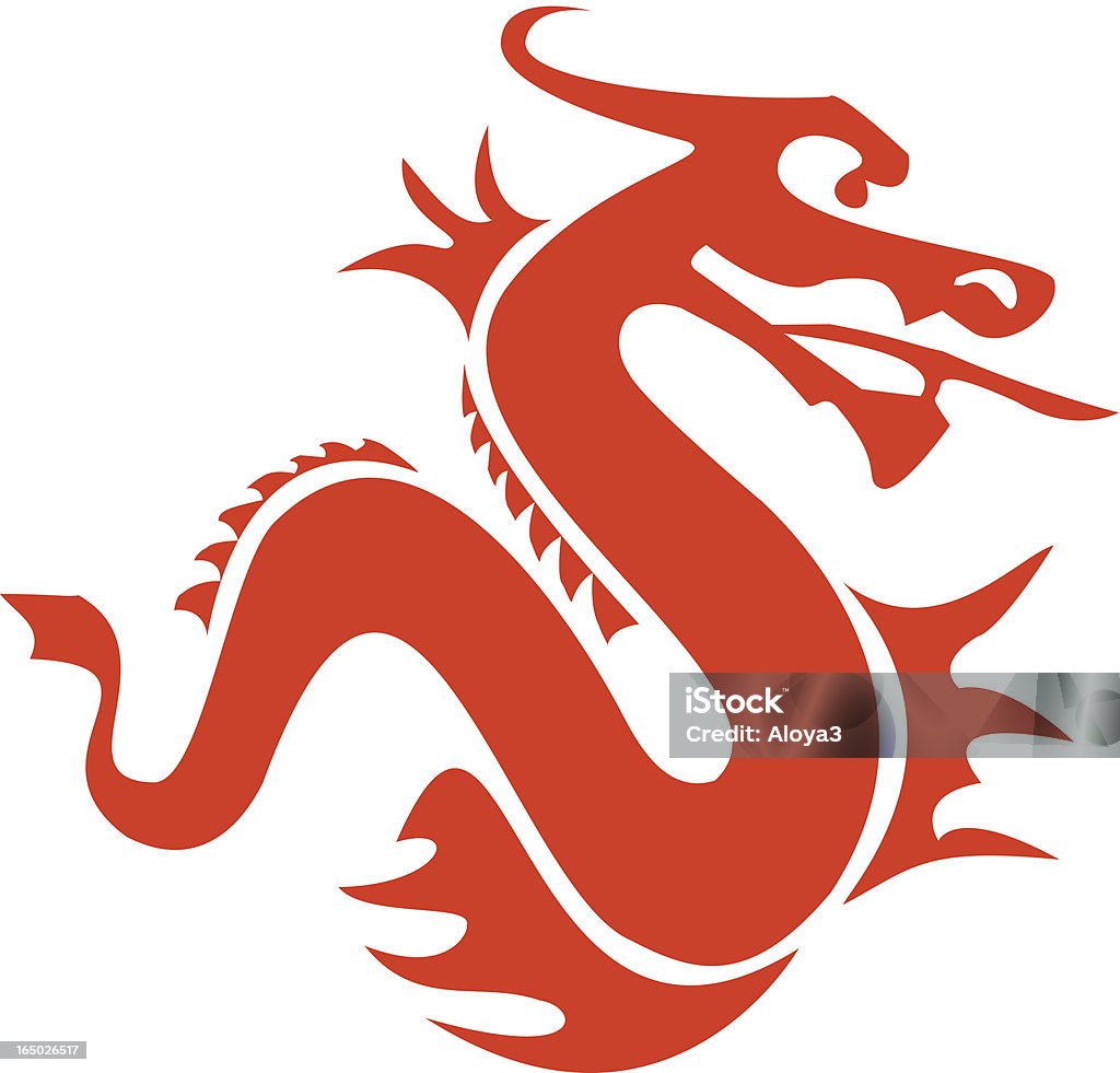 Drago cinese - arte vettoriale royalty-free di Antico - Condizione