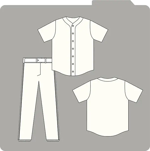 Vector illustration of Baseball Uniform Template