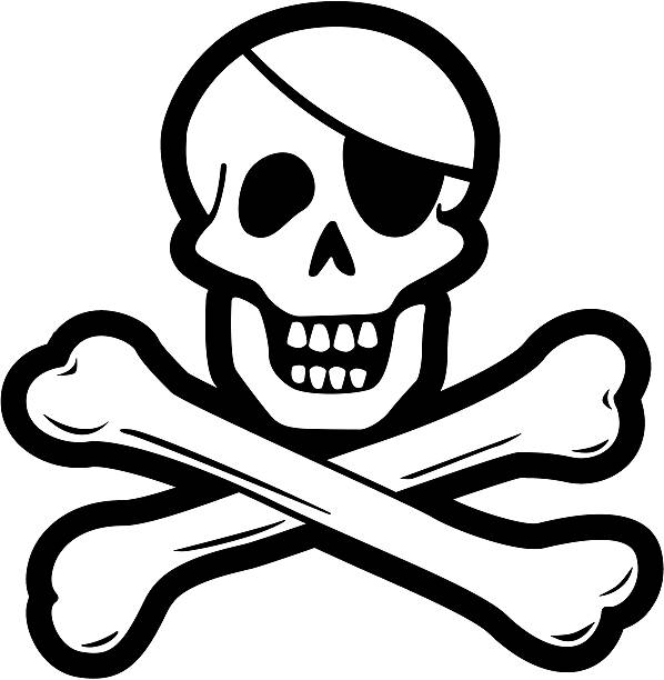 Pirate Skull & Cross bones (vector) vector art illustration