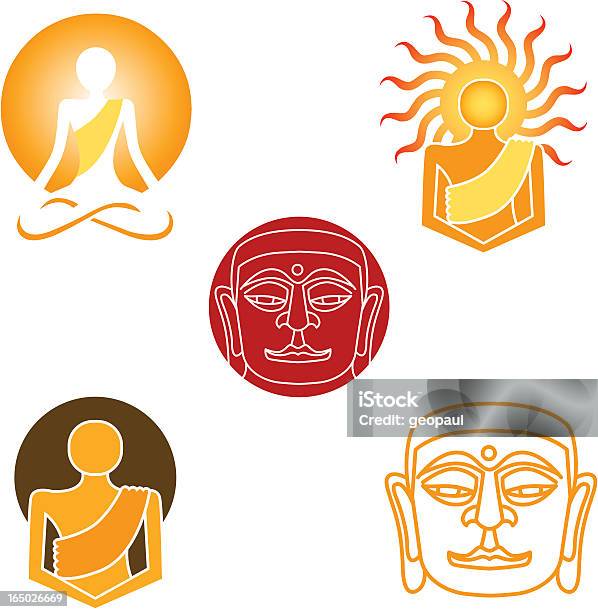 Buddha Vector Symbols Stock Illustration - Download Image Now - Ancient, Art Product, Asian Culture