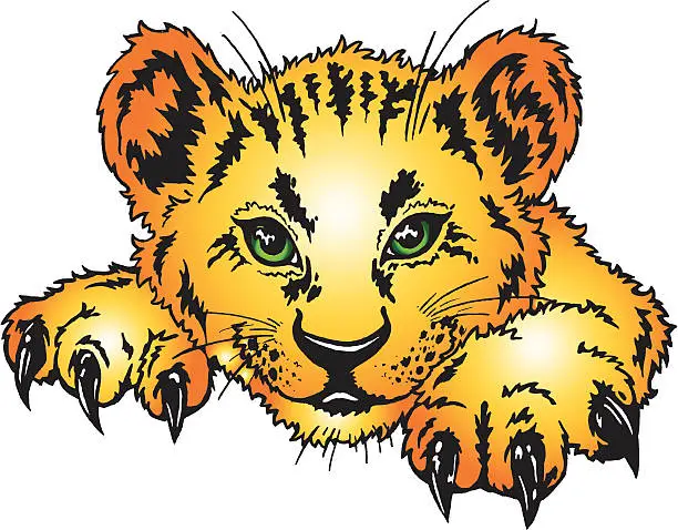 Vector illustration of Baby Zoo Lion