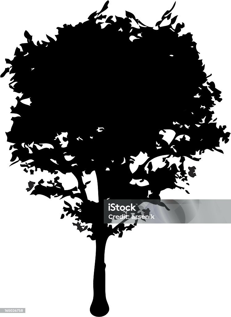 silhouette de vecteur arbre - clipart vectoriel de Arbre libre de droits