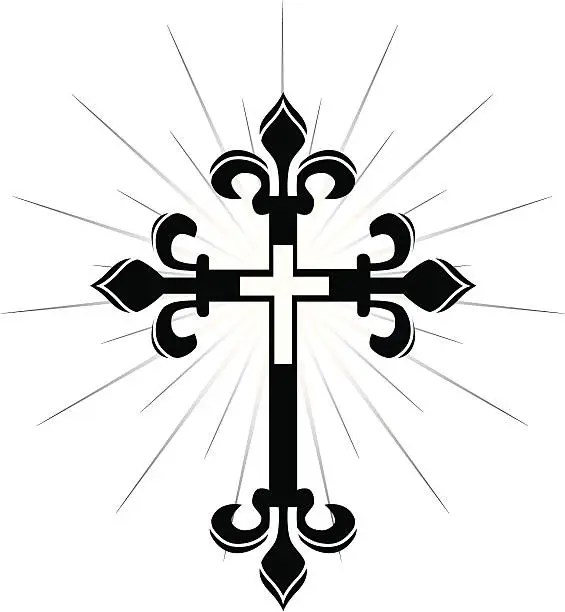Vector illustration of Ornate Cross (Vector)