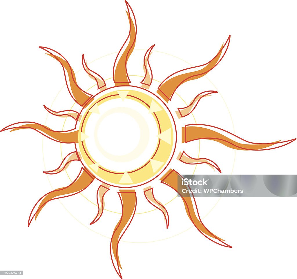 Fumée de soleil - clipart vectoriel de Bouton poussoir libre de droits