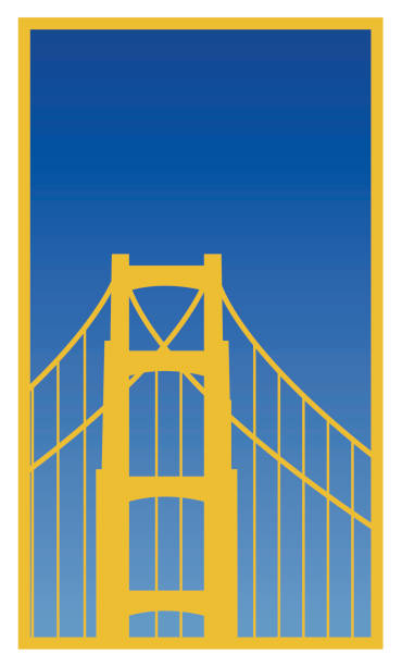 istock Poster of Golden Gate Bridge in blue sky 165026786