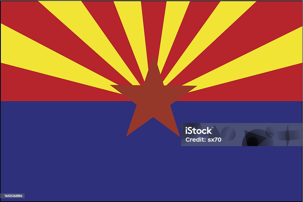 Bandiera dell'Arizona (Vettore - arte vettoriale royalty-free di Arizona