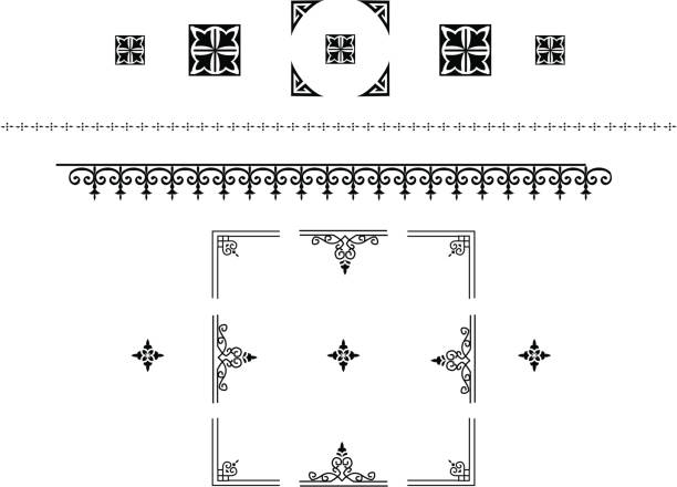 Elementi di Design Vintage - illustrazione arte vettoriale