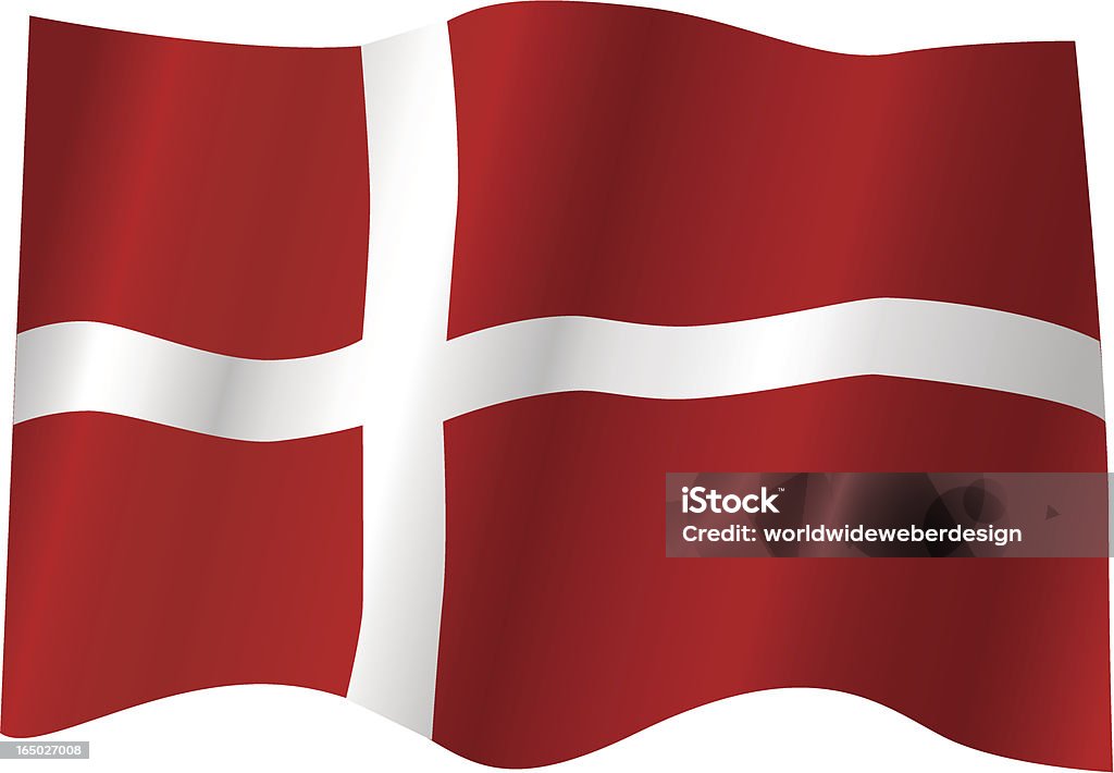 Drapeau Danemark (vecteur - clipart vectoriel de Danemark libre de droits