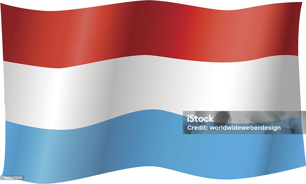 Флаг Люксембурга (вектор - Векторная графика Без людей роялти-фри