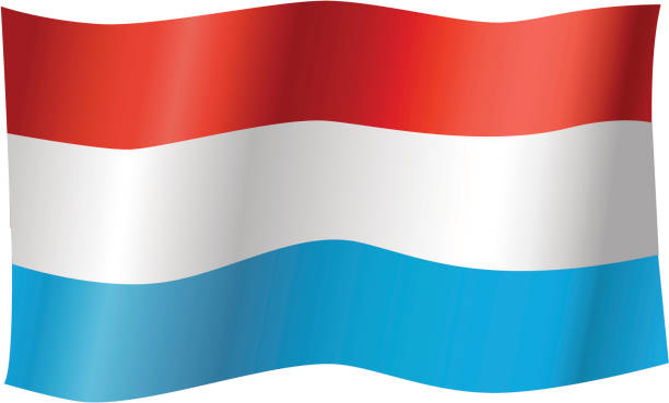 Flag of Luxembourg (Vector) vector art illustration