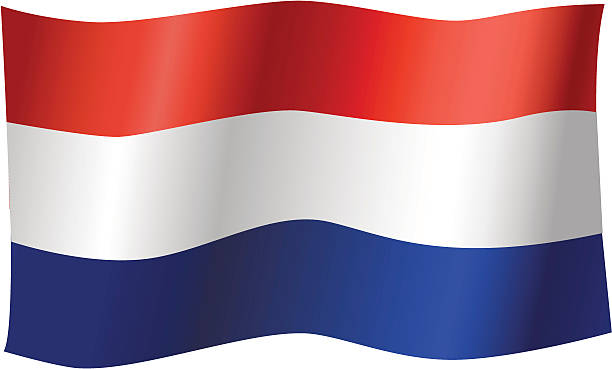 Flag of the Netherlands (Vector) vector art illustration
