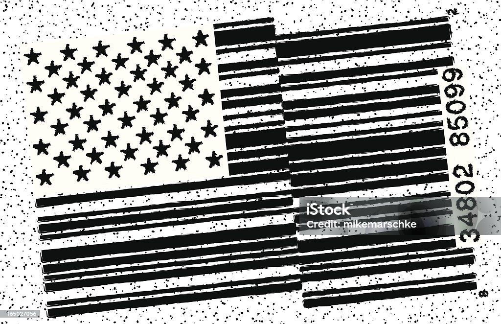 Amerikanischen Unternehmen, Grunge - Lizenzfrei Amerikanische Flagge Vektorgrafik
