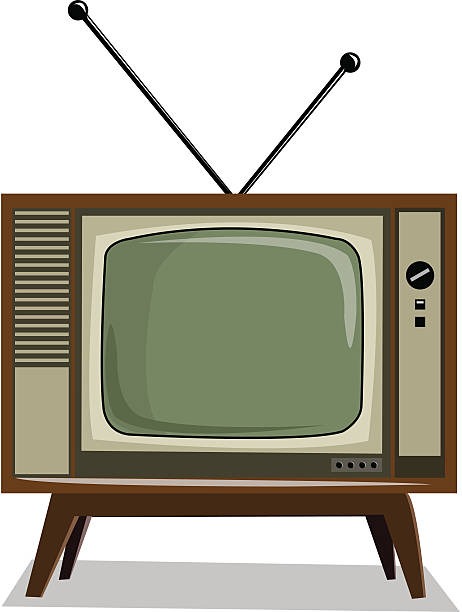 Illustrated Retro Box Tv With Connected Antenna Stock Illustration -  Download Image Now - Television Industry, Theatrical Performance, Cartoon -  iStock