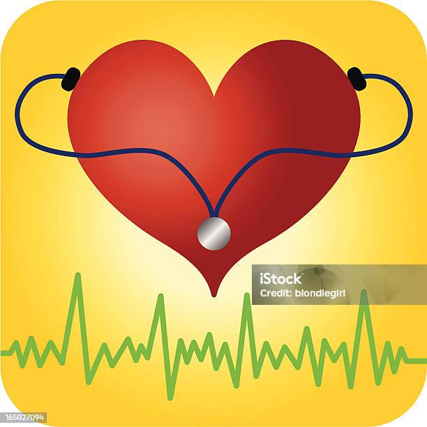 Heart Healthy Vecteurs libres de droits et plus d'images vectorielles de Accident et désastre - Accident et désastre, Auscultation au stéthoscope, Coeur - Symbole d'une idée