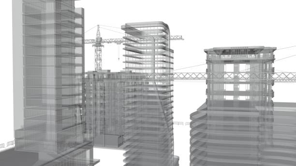istock Construction site with a tower crane. Construction of residential buildings. Panoramic view of the construction of skyscrapers. Landscape with a modern city. 1650271070