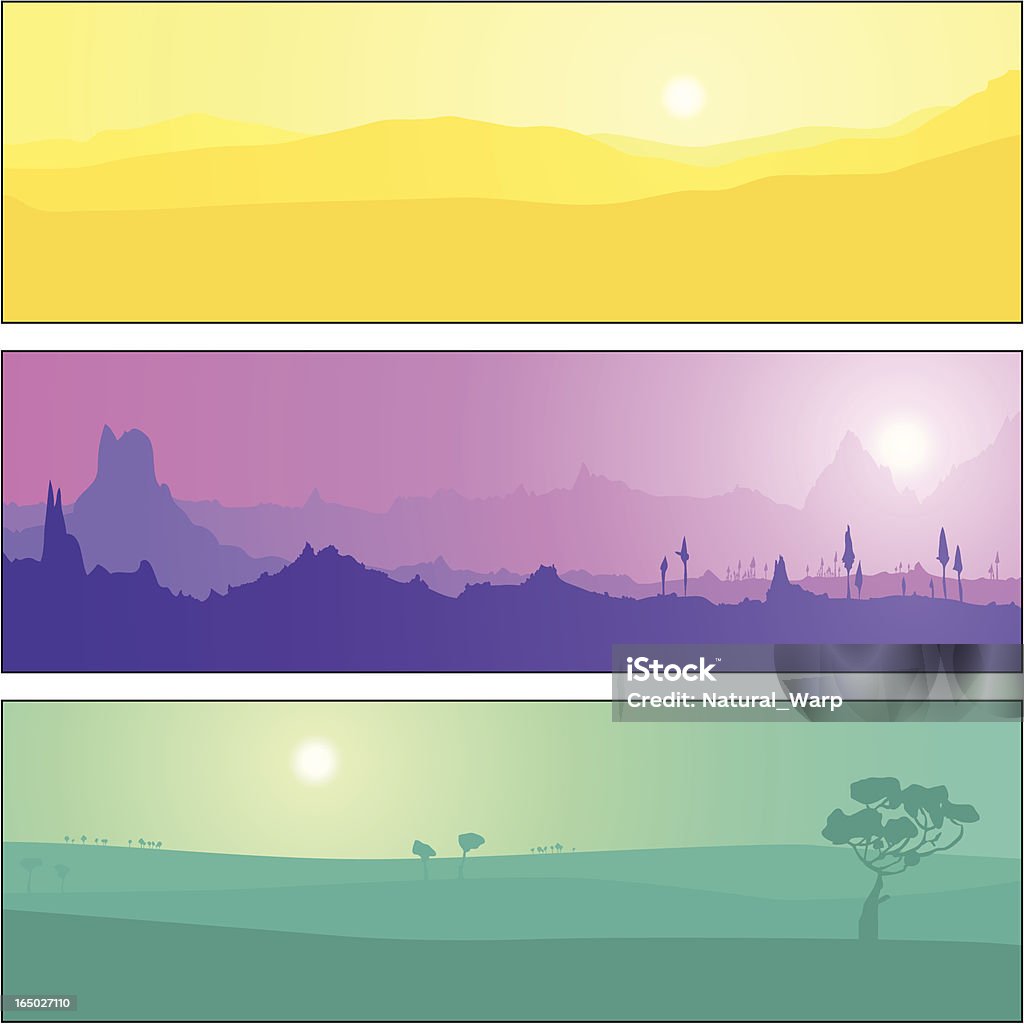 Comic der Skyline - 04 - Lizenzfrei Wüste Vektorgrafik