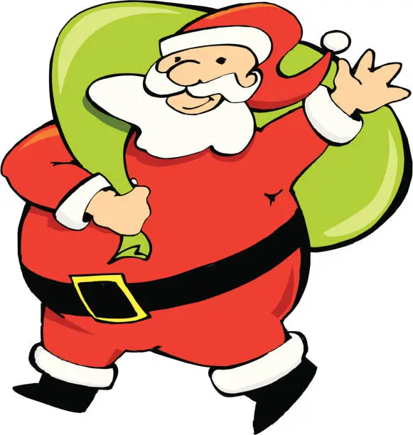 Vector illustration of Santa Claus - Papa Noel