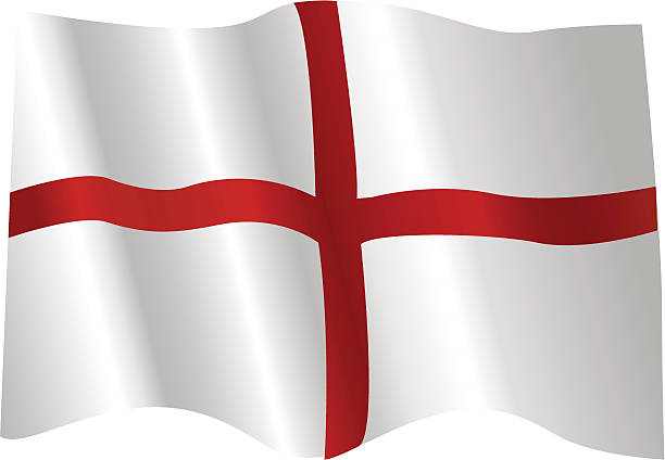 England Flag vector art illustration