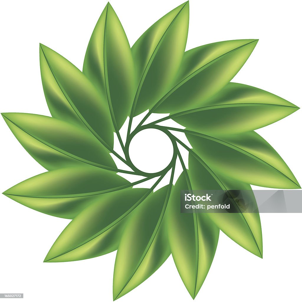 Couronne florale de feuilles - clipart vectoriel de Cercle libre de droits