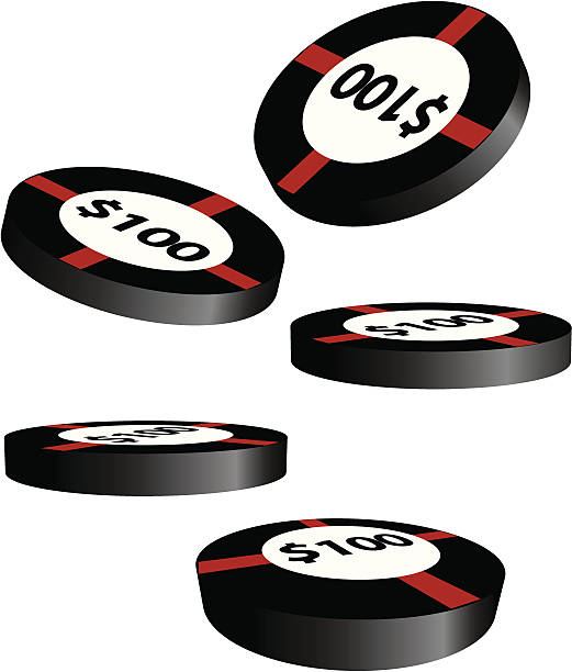 Poker chips Poker chips illustration from various perspectives 5 pound free bet stock illustrations