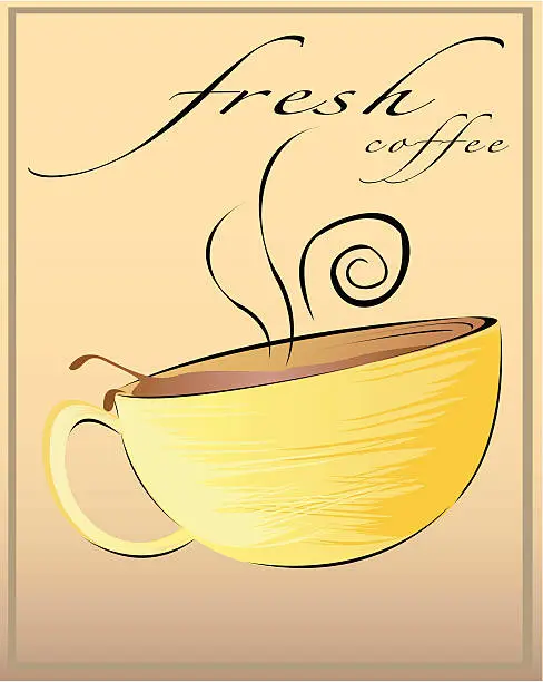 Vector illustration of coffee - fresh