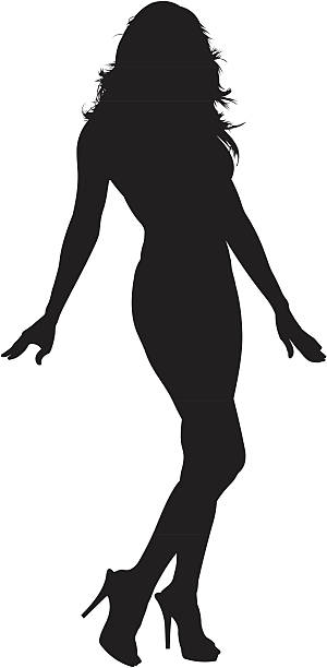 Una silhouette di una donna 01 - illustrazione arte vettoriale
