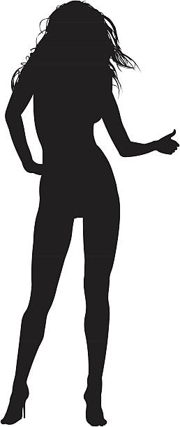 Una silhouette di una donna 02 - illustrazione arte vettoriale