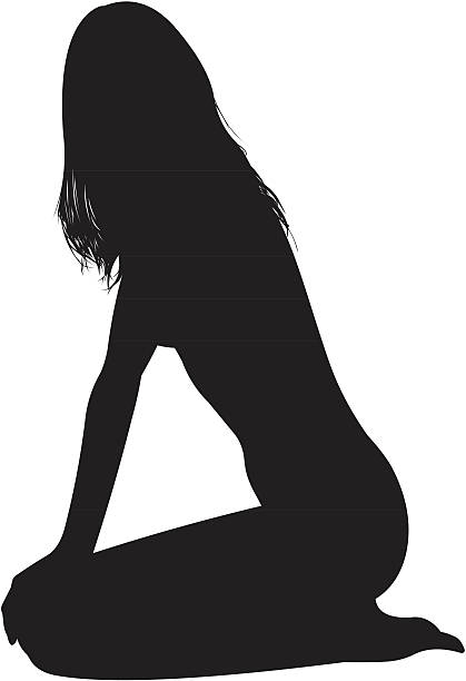 Una silhouette di una donna 03 - illustrazione arte vettoriale
