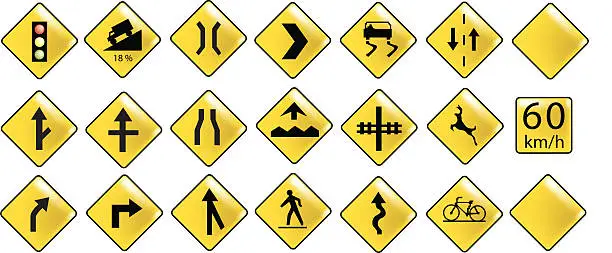 Vector illustration of Design Elements: Road Signs