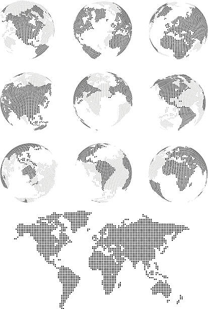 세계지도 - earthvector stock illustrations