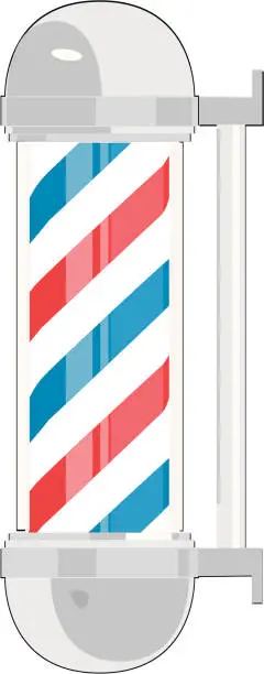 Vector illustration of barber pole vector