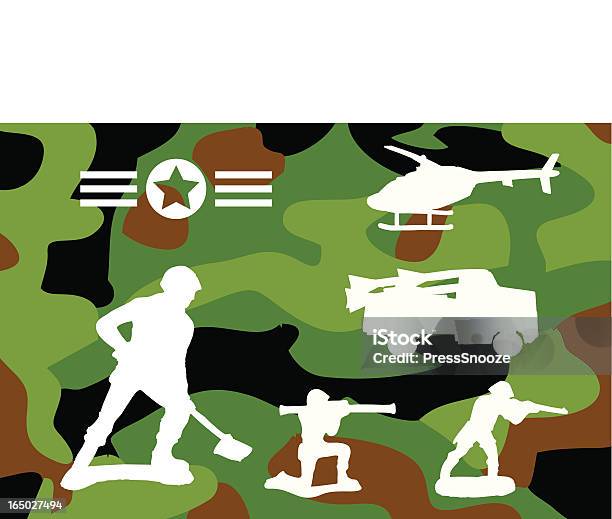 Ilustración de Ejército De Plástico y más Vectores Libres de Derechos de Ejército de Tierra - Ejército de Tierra, Hombres, Juguete