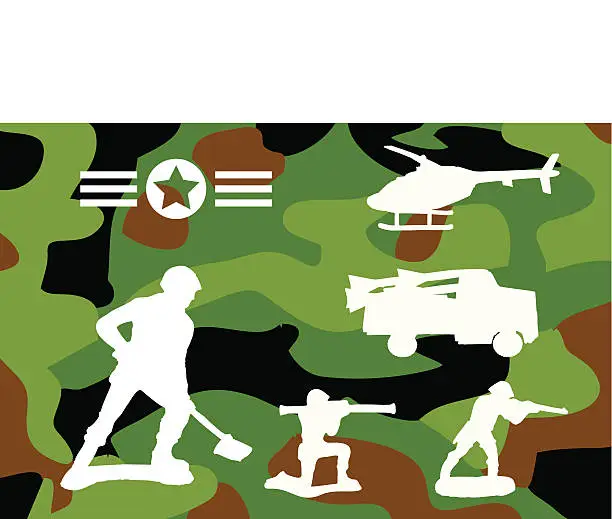 Vector illustration of Plastic Army