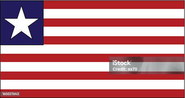 Vettore Di Bandiera Della Liberia - Immagini vettoriali stock e altre immagini di Bandiera - Bandiera, Colore nero, Guerra