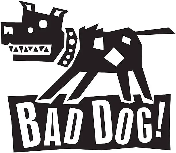 Vector illustration of Wacky Bad Dog